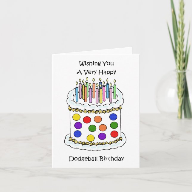 Carte Dodgeball Joyeux anniversaire (Devant)
