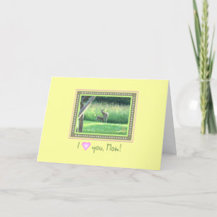 Carte Doe & Fawn I (coeur) Fête des Mères