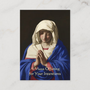 Carte d'offrande de messe catholique Cartes sainte