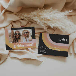 Carte d'offre de l'aide sociale Retro Rainbow Dark