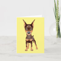 Dog Blank Yellow Note Card