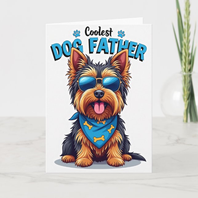 Carte Dog Father Blue Shades (Devant)