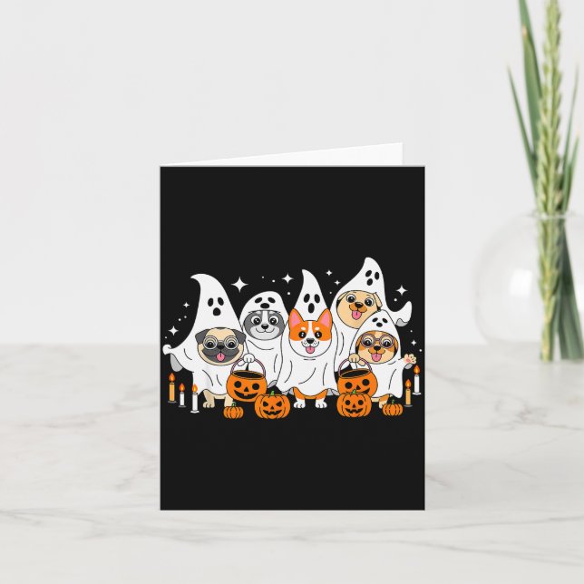 Carte Dog Ghost Halloween  (Devant)