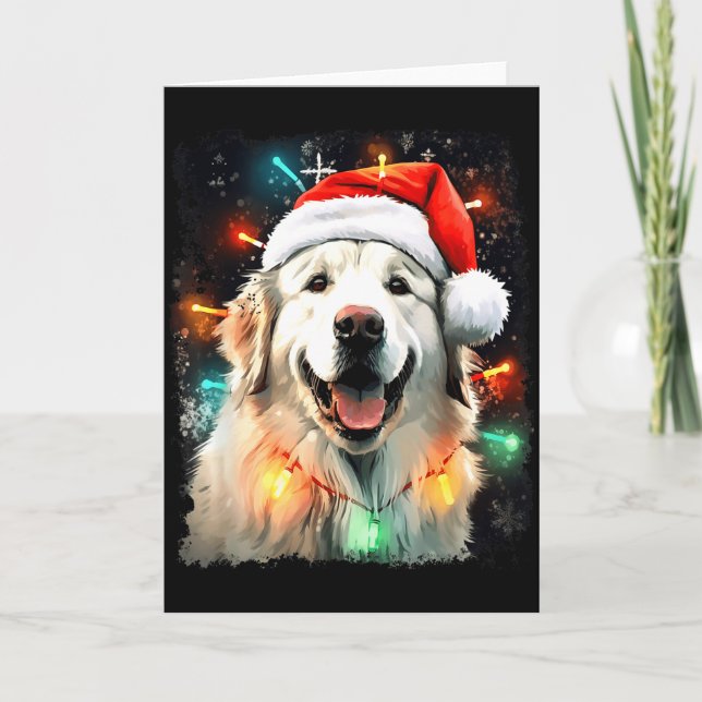 Carte Dog Great Pyrenees Christmas  (Devant)