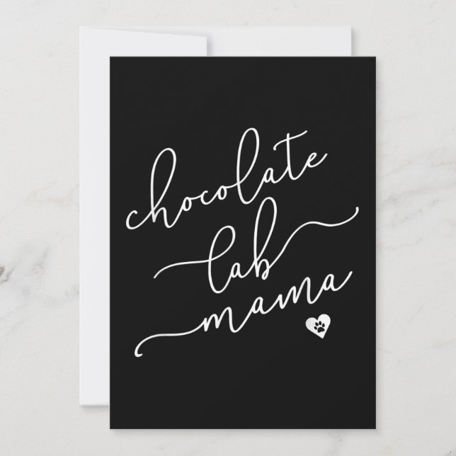 Carte Dog Lover Chocolate lab Mama (Devant)
