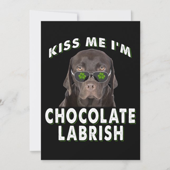 Carte Dog Lover | Kiss Me I'm Chocolat Labrish (Devant)