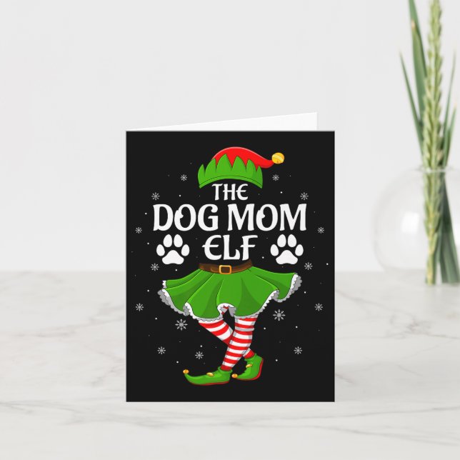 Carte Dog Mom Elf Christmas Family Girls Women Elf Squad (Devant)