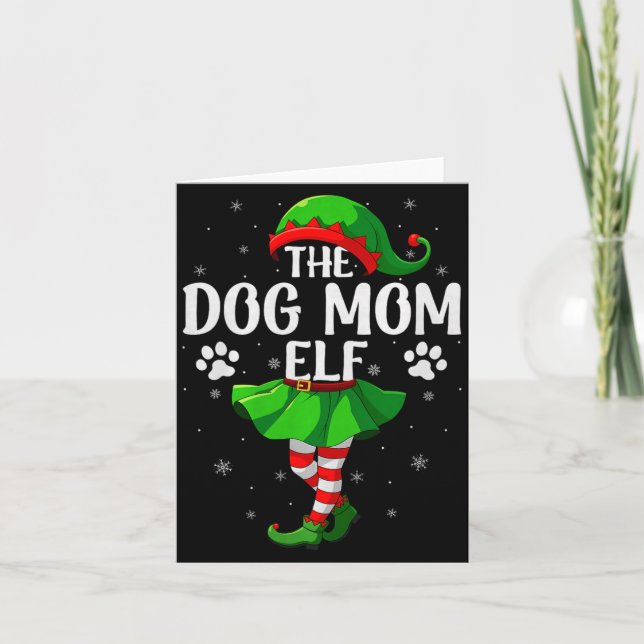 Carte Dog Mom Elf Christmas Girls Women Elf Squad Xmas F (Devant)
