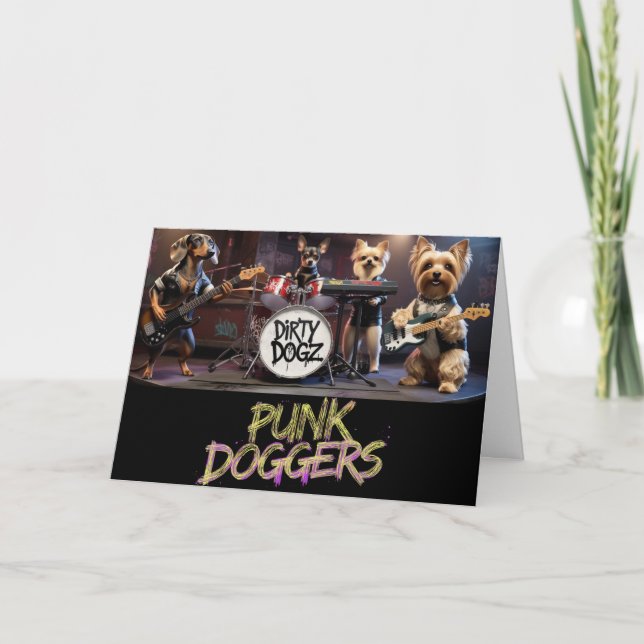 Carte Dog Punk Rock (Devant)