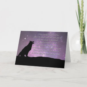 Carte Dog Sympathy Card With Spiritual Poem