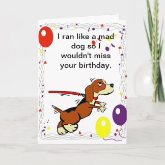 Carte Dog Themed Birthday Card