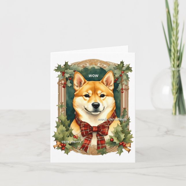 Carte Doge Christmas Swea Shiba Inu Mens Long  (Devant)