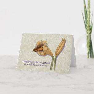 Carte Dogflower greeting card