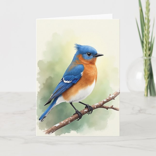 Carte d'oiseau à branche mouchetée (Devant)