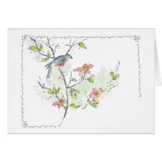 Carte d'oiseau-chanteur sucré