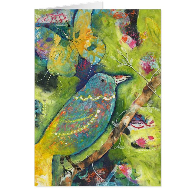 Carte d'oiseau et de papillon (Devant)