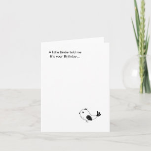 Carte d'oiseau individuel, carte d'anniversaire