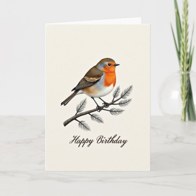 Carte d'oiseau vibrant joyeux (Devant)
