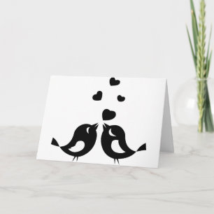 Carte d'oiseaux d'amour