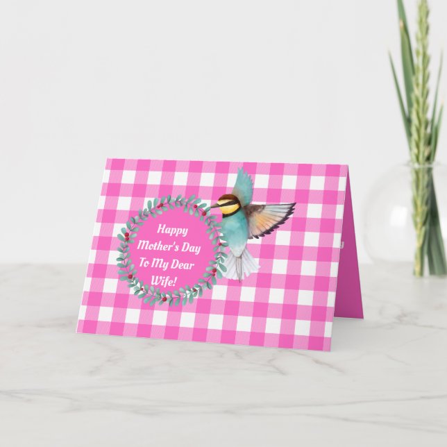 Carte d'oiseaux d'aquarelle Vintage de la Journée  (Devant)