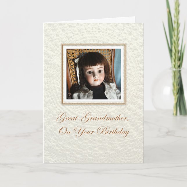 Carte Doll Frances Grand-Grand-Mère Anniversaire (Devant)