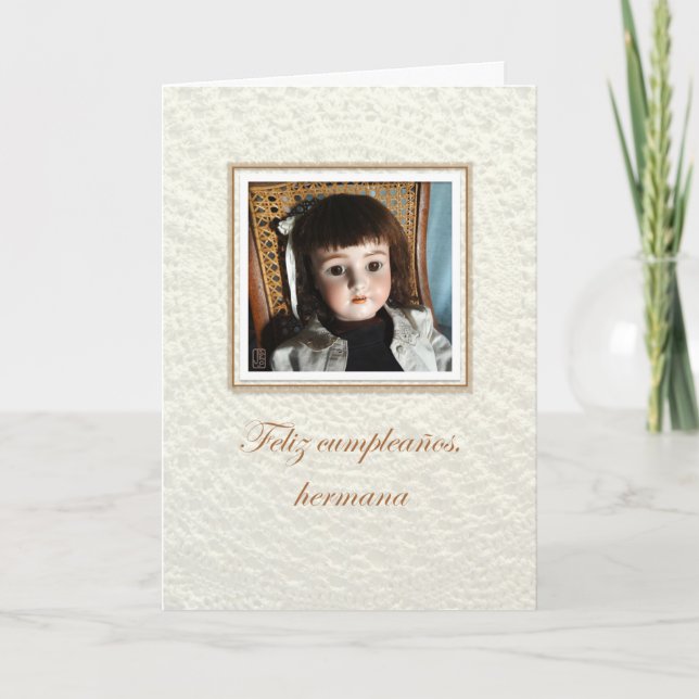 Carte Doll Frances hermana/soeur Anniversaire (Devant)