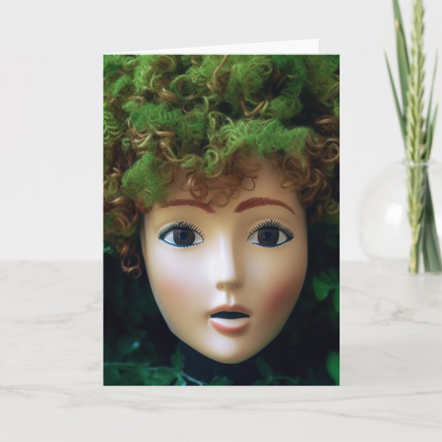 Carte Doll Head Mossy Toutes les occasions Salutation (Devant)