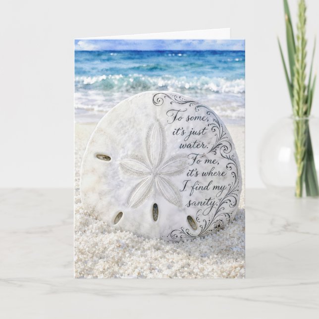 Carte Dollar de sable d'anniversaire avec citation inspi (Devant)