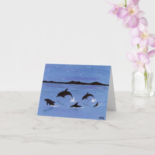 Carte Dolphin amusant (Orchidée)