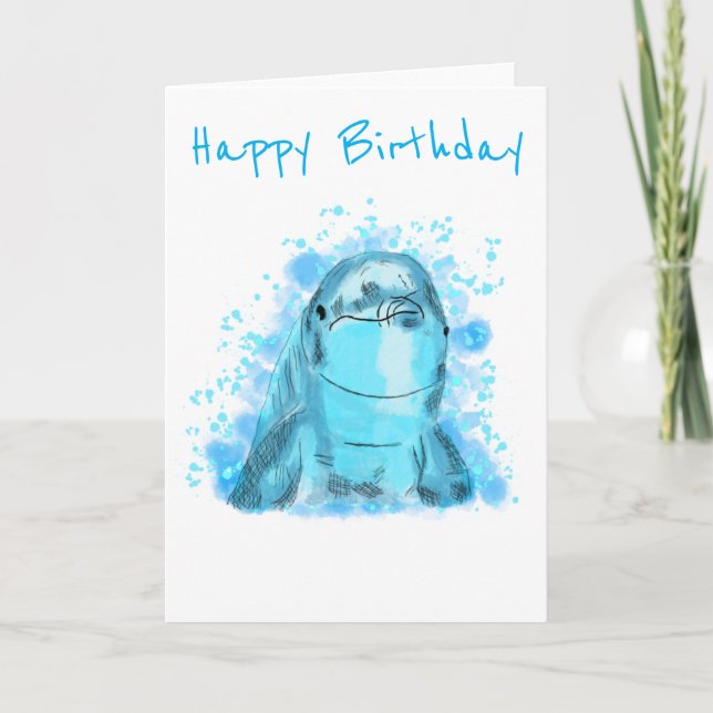 Carte Dolphin Birthday  (Devant)