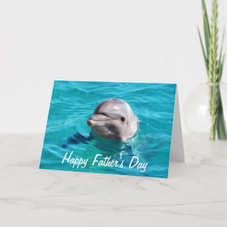 Carte Dolphin Blue Water Photo Bonne Fête des pères