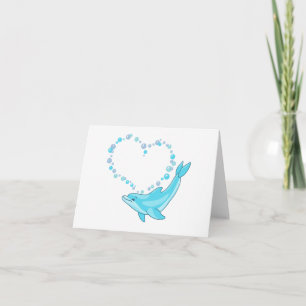 Carte Dolphin Heart Blank
