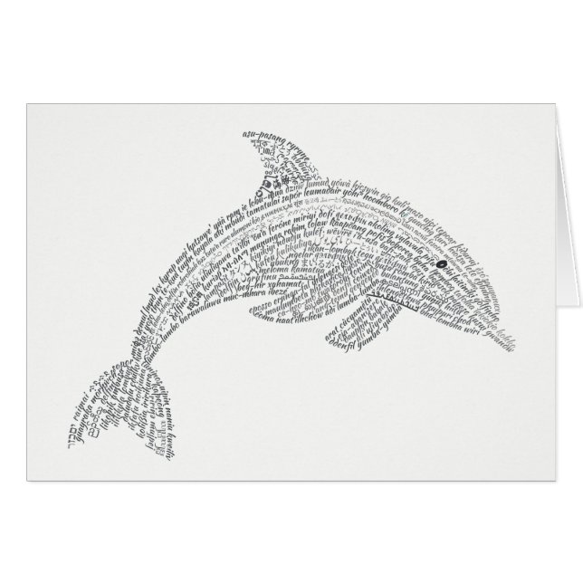 Carte Dolphin World Word (Devant Horizontal)