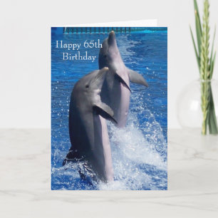 Carte Dolphins Personalised 65th Birthday