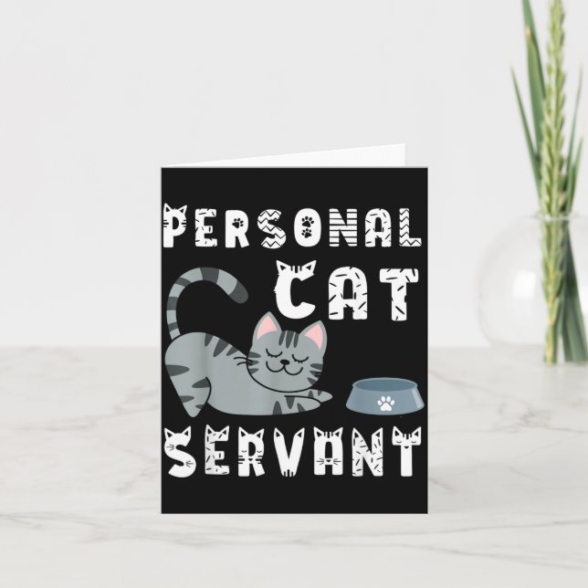 Carte Domestique de chat personnel drôle de chat (Devant)