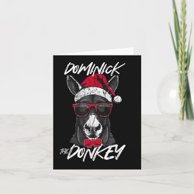 Carte Dominick L'âne Noël drôle (Devant)