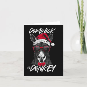 Carte Dominick L'âne Noël drôle