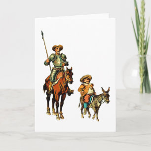 Carte Don don Quichotte et Sancho Panza