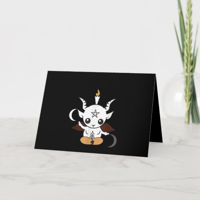 Carte Don Goat Baphomet Halloween (Devant)