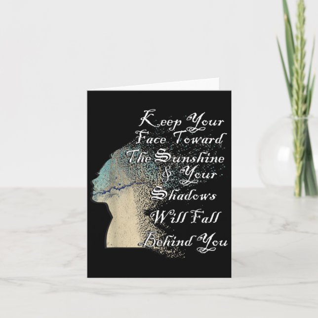 Carte Don Inspirationnel Pour Femmes Graphisme Et Citati (Devant)