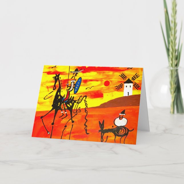 Carte Don Quichotte. 12,7 cm x 17,8 cm (Devant)