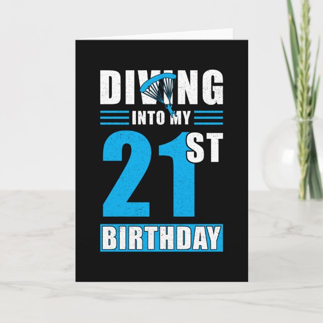 Carte Don Skydiver 21e anniversaire (Devant)
