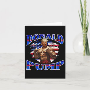 Carte Donald Pump Gym Graphic Drôle entraînement physiqu