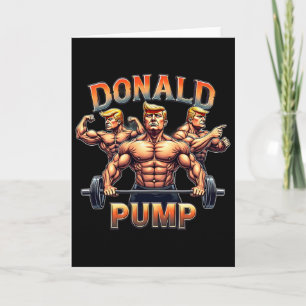 Carte Donald Pump Musculation Drôle Gym Mème