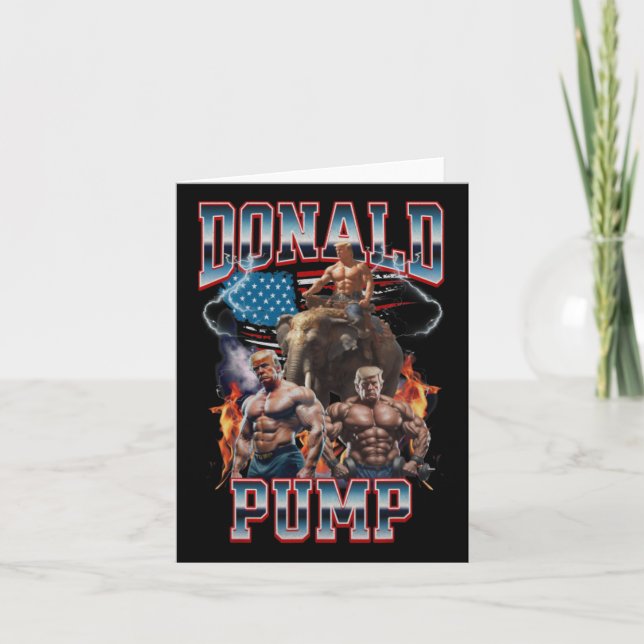 Carte Donald Pump Trump Gym Pump Couverture de pompe (Devant)