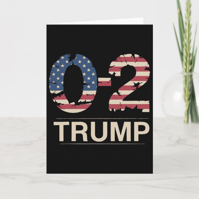 Carte Donald Trump 0-2 Combat Combat Combat Drapeau amér (Devant)