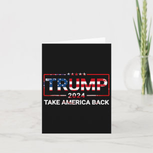 Carte Donald Trump 2024 Prenez l'Amérique Byck Drapeau a
