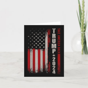Carte Donald Trump 2024 Reprendre le drapeau américain à