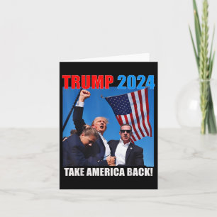 Carte Donald Trump 2024 Reprendre le drapeau américain à