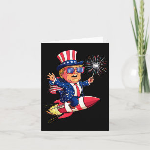 Carte Donald Trump 2025 heureux 4 juillet Trump américai